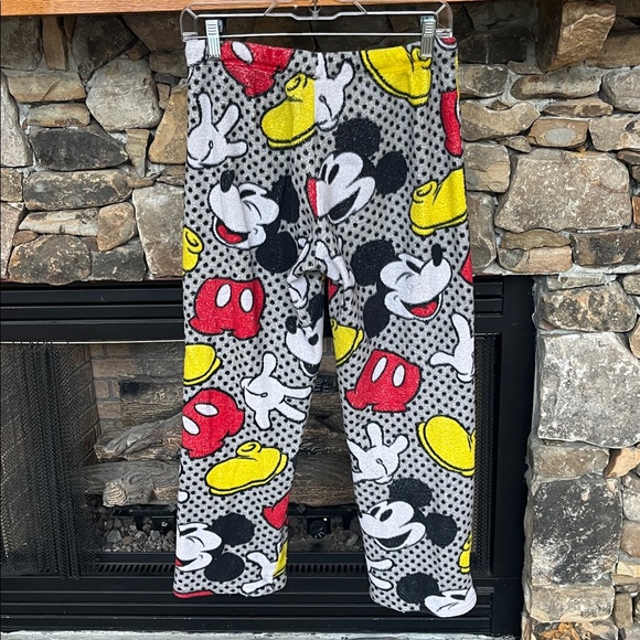 Disney Mickey Mouse Fleece Drawstring Pajama Pants Women’s Small - Picture 6 of 11